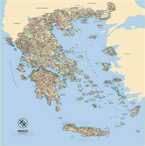 Χάρτης Ελλάδας Gr003 Χάρτες τοίχου