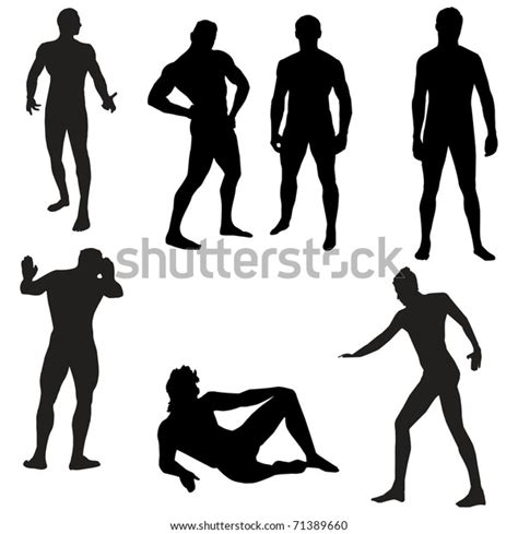 누드 수컷 실루엣 Vector 스톡 벡터 로열티 프리 71389660 Shutterstock