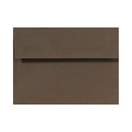 LUX Invitation Envelopes A2 Peel Press Closure Chocolate Brown Pack Of