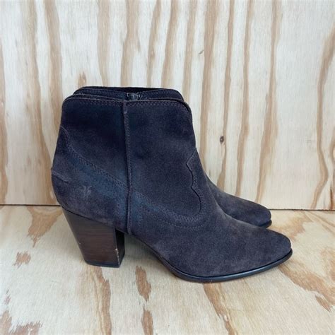 Frye Shoes Frye Renee Seam Short Suede Boots Size 9 Poshmark