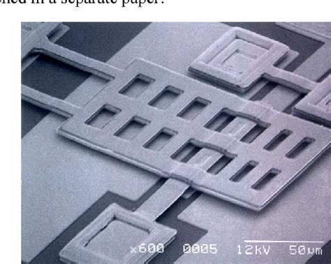 Figure From High Performance Rf Mems Series Contact Switch Process