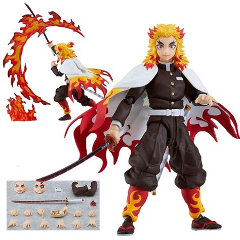 Demon Slayer Anime Figure Set Kyojuro Rengoku Kimetsu No Yaiba Nezuko