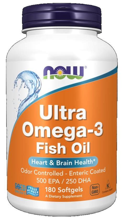 Омега 3 Ультра NOW Ultra Omega 3 Fish Oil 180 гелевых капсул капсулы