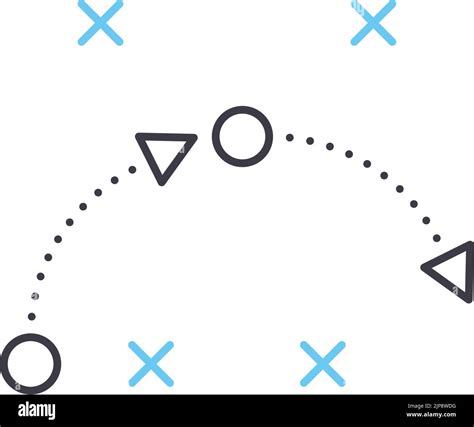 Tactics And Strategy Line Icon Outline Symbol Vector Illustration Concept Sign Stock Vector