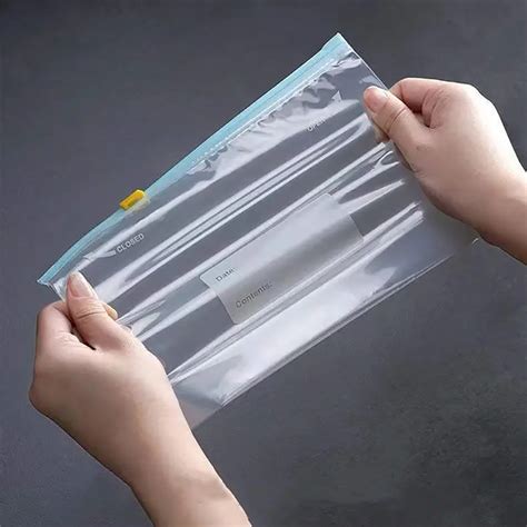 Slider Zip Lock Bag Custom Moisture Proof Self Seal Plastic Clear Zip Lock Pe Storage Slider