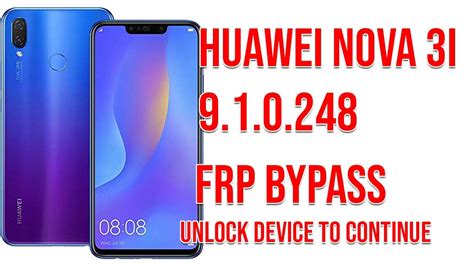 FRP REMOVE Huawei Nova 3i INE LX2 9 1 0 PIE Google Account Bypass