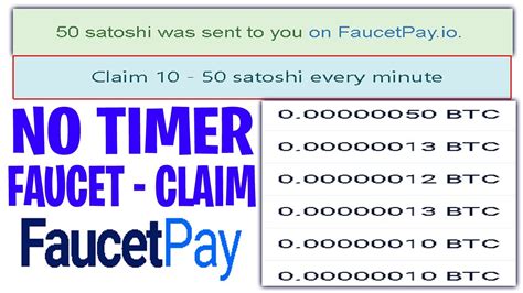 Every Claim Satoshi Bitcoin Earn Pay Faucetpay Wallet Free