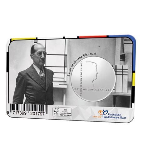 5 Euro Nederland 2022 Piet Mondriaan Vijfje UNC Bildtmunt