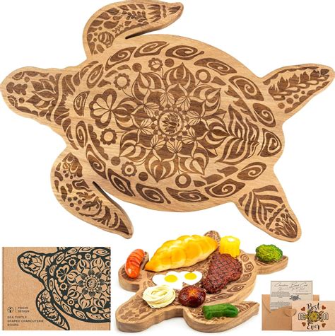 Amazon Puicio Sea Turtle Shaped Charcuterie Board Acacia Wood