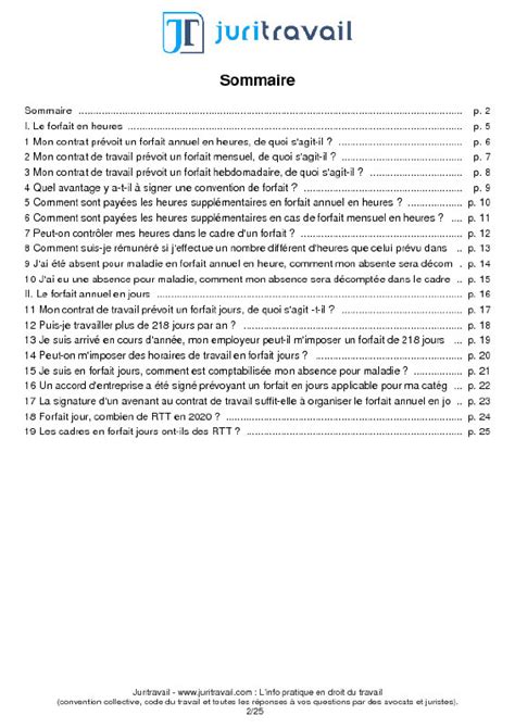 Mod Le Convention Individuelle De Forfait Annuel En Jours