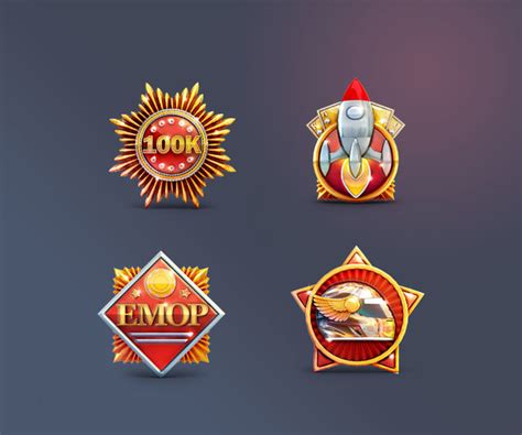 Artstation Game Badges Set Game Assets