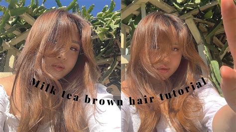 How To Dye Your Hair Milk Tea Brown Colour W Box Dye For Dark Hair