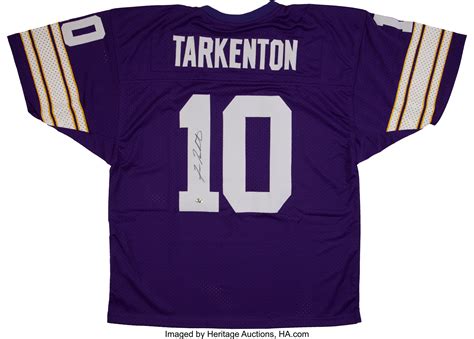 Fran Tarkenton Signed Jersey.... Football Collectibles Uniforms | Lot ...