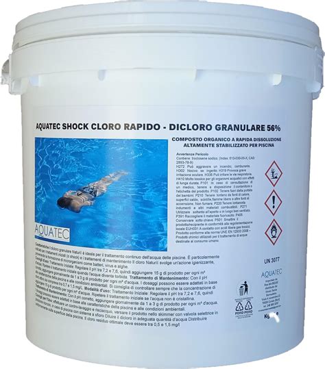 AQUATEC Cloro Per Piscina Rapido Dicloro Granulare 56 A Rapida