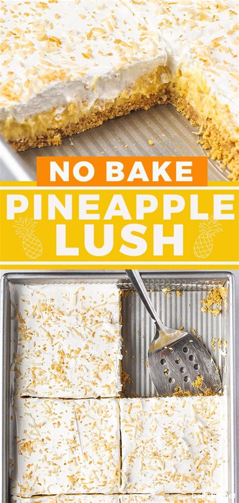 Pineapple Lush Dessert No Bake Belly Full