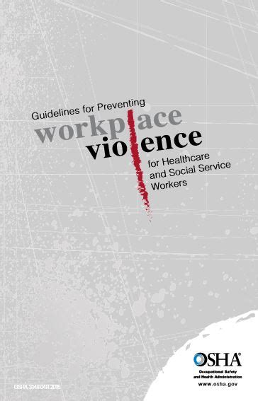 Osha Releases New Guidelines For Preventing Workplace Violence Firestorm