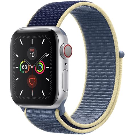 Apple Watch Series 5 Cellular 40mm Silver Aluminum Case with Alaskan ...