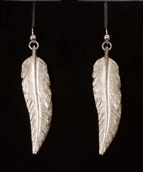 Silver Feather Earrings Available Bill Prickett