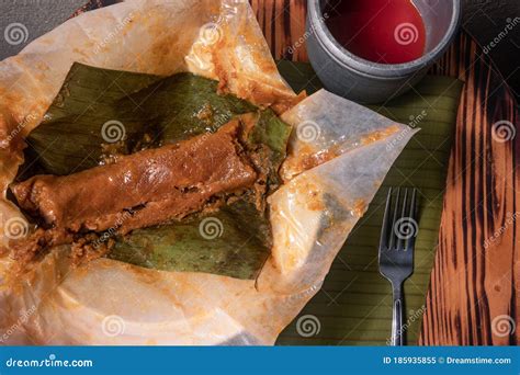 Los Pasteles Is A Typical Puerto Rican Food Made With Viands And Meat