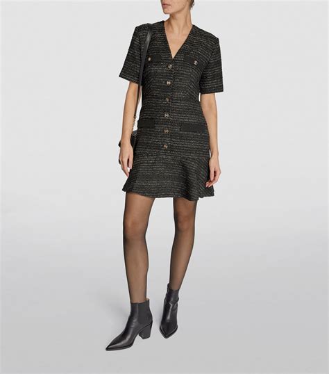 Sandro Tweed Mini Dress Harrods Us