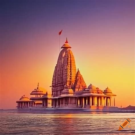 Panoramic View Of Ram Mandir In Ayodhya On Craiyon