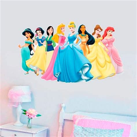 Adesivo De Parede Infantil Princesas Da Disney