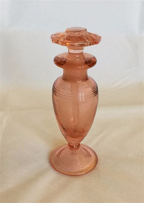 Vintage Cambridge 198 Pink Depression Glass Perfume Bottle W Stopper ~ 5 Antique Price