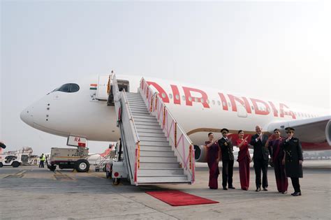 Air India S A 350 Aircraft With New Livery Reaches India Lands At Delhi Airport नए रंग रूप