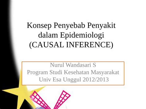 PDF Konsep Penyebab Epidemiologi Penyakit CAUSAL INFERENCE