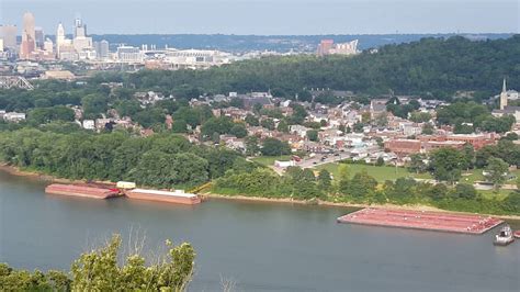 Cincinnati Ohio Downtown View From Mt Echo Park Great Park Of