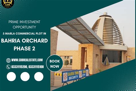 Prime Investment Opportunity 5 Marla Commercial Plot In Bahria Orchard