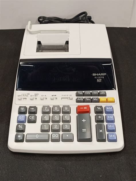 Sharp El 1197piii Printing Calculator 12 Digit Display Battery Back Up Ebay