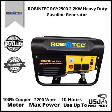 ROBINTEC RGY2500 2 2KW Heavy DUty Gasoline Generator Shopee Malaysia