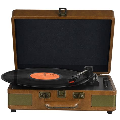 RetroAudio Record Player 3-Speed Bluetooth Portable Suitcase Record ...