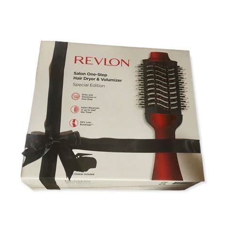 Revlon One Step Hair Dryer And Volumizer Hot Air Brush Red Holiday Edition Salon Blowout