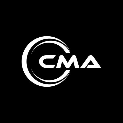 CMA letter logo design in illustration. Vector logo, calligraphy ...