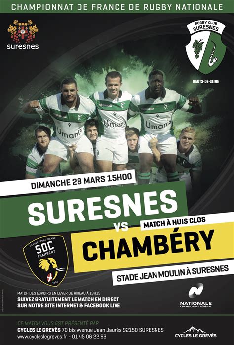 Rc Suresnes Soc Chamb Ry La Diffusion En Live