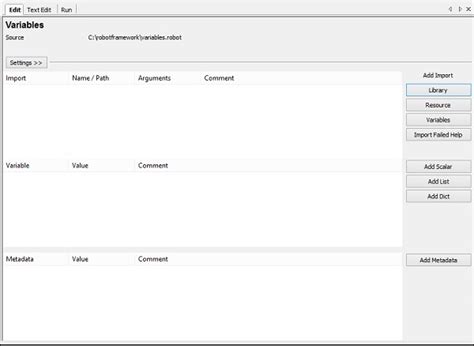 Robot Framework Working With Variables