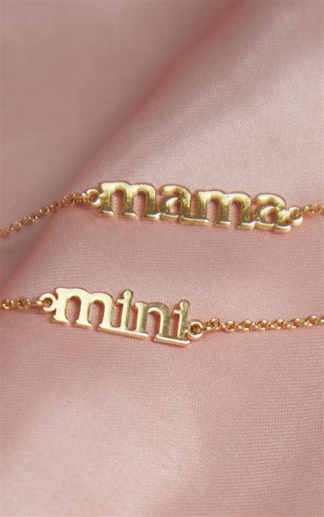 Real Gold Plated Mama And Mini Bracelet Set Accessories Prettylittlething