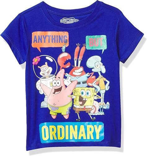 Spongebob Squarepants Boys Short Sleeve T Shirt Uk Clothing