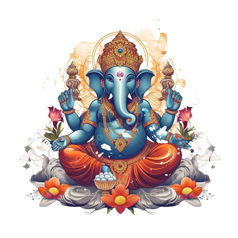 Ilustración Vectorial Del Señor Ganesha Para Feliz Diwali PNG Fondo