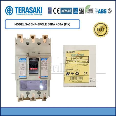 Terasaki Mccb Moulded Case Circuit Breaker P Ka A S Nf Lazada