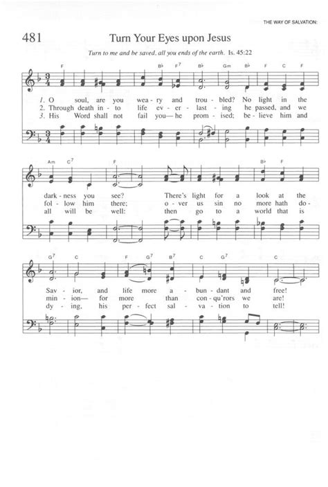 Trinity Hymnal Rev Ed 481 O Soul Are You Weary And Troubled