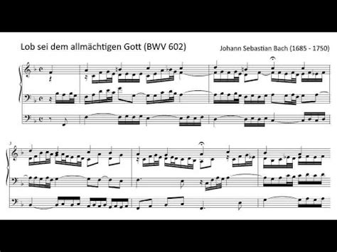 Johann Sebastian Bach Orgelb Chlein Lob Sei Dem Allm Chtigen Gott