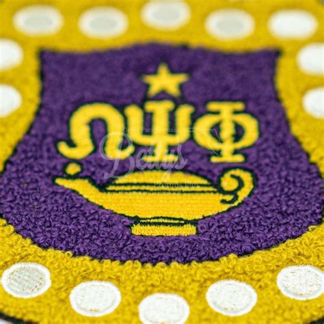 Omega Psi Phi ΩΨΦ Chenille Shield Embroidery Patch Bettys Promos