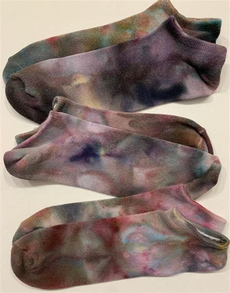 3 Pair Of Hand Dyed Bamboo Socks Etsy