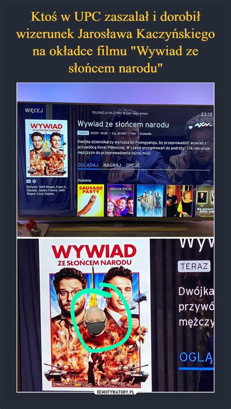 Ktoś w UPC zaszalał i dorobił wizerunek Jarosława Kaczyńskiego na