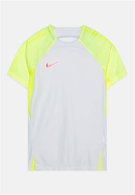 Nike Performance Df Strike Unisex Sport T Shirt Pure Platinum Volt