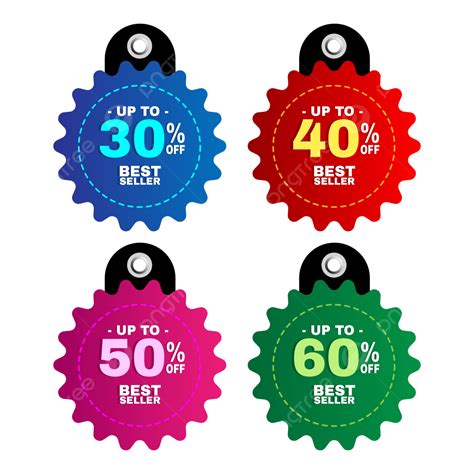 Gambar Diskon Penjualan Tag Promosi Spanduk Lencana Label Stiker