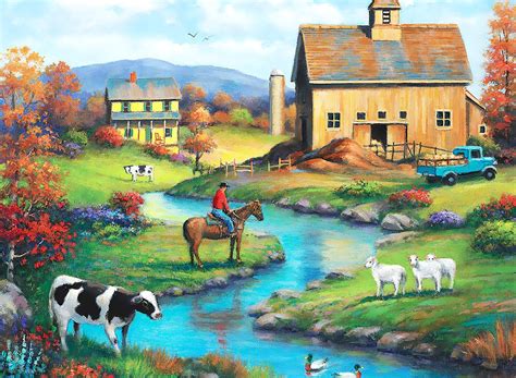 A Pieces Jigsaw Puzzle From Jigidi Farm Paintings Painting